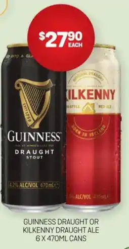 Harry Brown Guinness draught or kilkenny draught ale offer