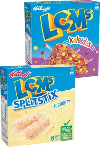 Coles Kelloggu2019s LCMs 132g-138g, K-Time 150g-185g or Nutri-Grain Bars 144g offer