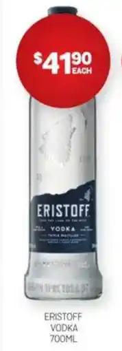 Harry Brown Eristoff vodka offer