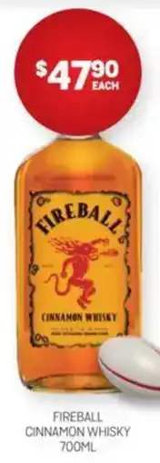 Harry Brown Fireball cinnamon whisky offer