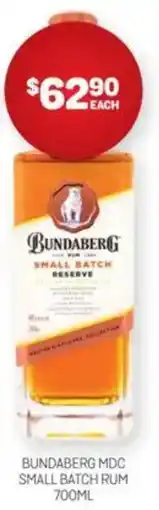 Harry Brown Bundaberg mdc small batch rum offer