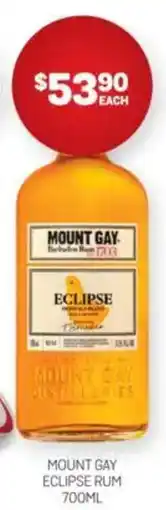 Harry Brown Mount gay eclipse rum offer