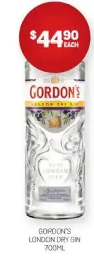 Harry Brown Gordon's london dry gin offer