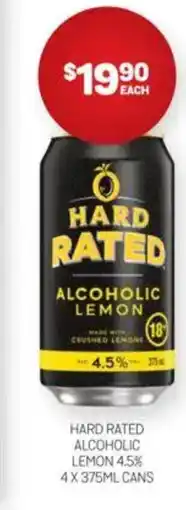 Harry Brown Hard rated alcoholic lemon 4.5% offer