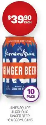 Harry Brown James squire alcoholic ginger beer offer