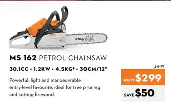 STIHL Ms 162 petrol chainsaw offer