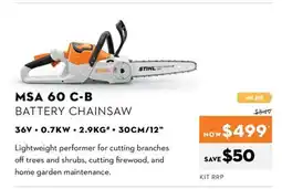 STIHL Battery chainsaw offer