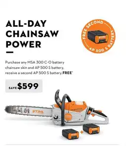 STIHL All-day chainsaw power offer