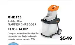 STIHL Ghe 135 electric garden shredder offer