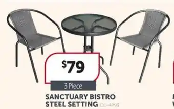 Stratco Sanctuary bistro steel setting offer