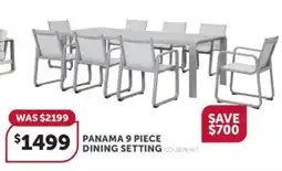 Stratco panama 9 piece dining setting offer