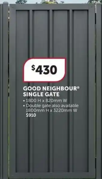 Stratco Good neighbourⓡ single gate offer