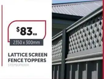 Stratco Lattice screen fence toppers offer