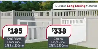 Stratco Combo Fence Panel offer