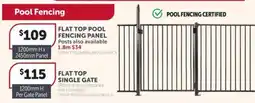 Stratco Flat top pool fencing panel offer