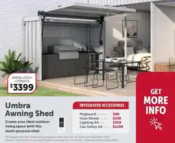 Stratco Umbra Awning Shed offer