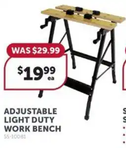 Stratco Adjustable light duty work bench offer