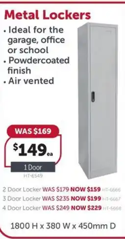 Stratco Metal Lockers offer