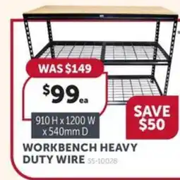 Stratco Workbench heavy duty wire offer