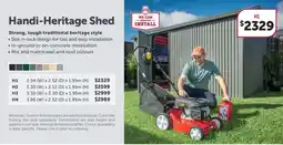 Stratco Handi-Heritage Shed offer