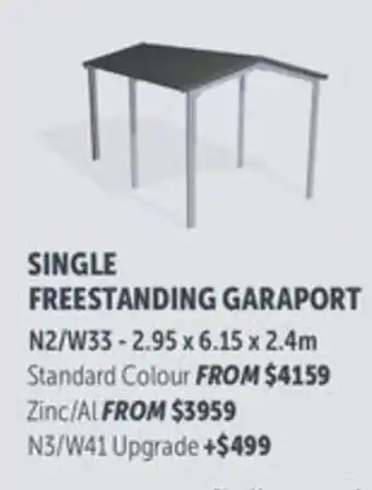 Stratco Single freestanding garaport offer