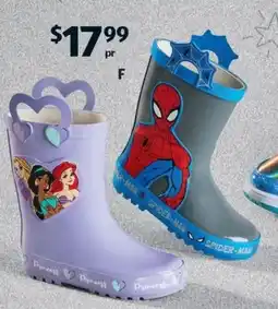 ALDI Children's Licensed Rainboots offer