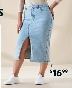 ALDI Women's Denim Midi Skirt offer