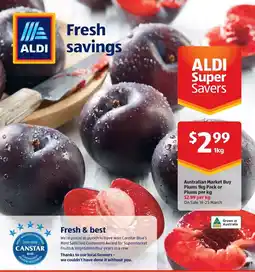 ALDI Plums Pack or Plums offer