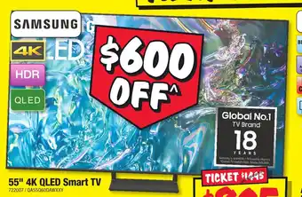 JB Hi-Fi 55" 4K QLED Smart TV offer