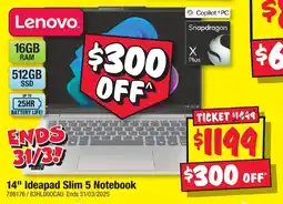 JB Hi-Fi 14" Ideapad Slim 5 Notebook offer