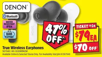 JB Hi-Fi True Wireless Earphones offer