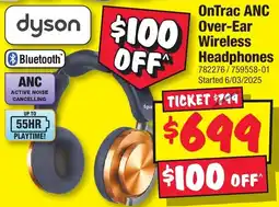 JB Hi-Fi OnTrac ANC Over-Ear Wireless offer