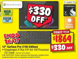 JB Hi-Fi 13" Surface Pro (11th Edition) offer