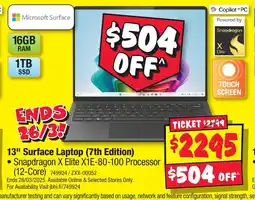 JB Hi-Fi 13" Surface Laptop (7th Edition) offer