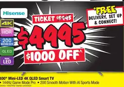 JB Hi-Fi 100" Mini-LED 4K QLED Smart TV offer