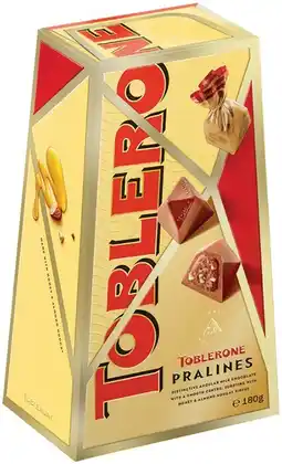 IGA Toblerone Pralines Chocolate Box 180g offer