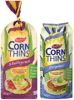 IGA Real Foods Corn or Rice Thins 125‑150g Selected Varieties offer