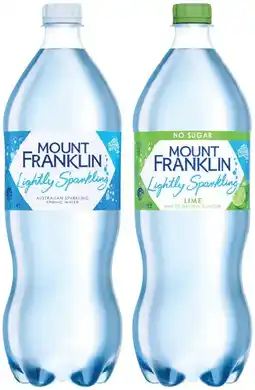 IGA Mount Franklin Lightly Sparkling Water 1.25 Litre Selected Varieties offer