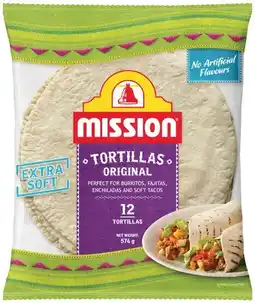 IGA Mission Tortillas 12 Pack Selected Varieties offer