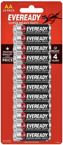 IGA Eveready Super Heavy Duty AA or AAA Batteries 24 Pack offer