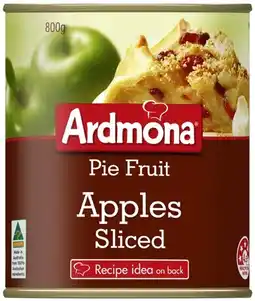 IGA Ardmona Pie Fruit Apples Sliced 800g offer