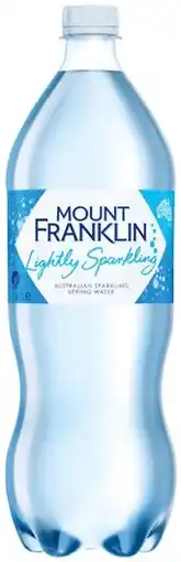 IGA Mount Franklin Lightly Sparkling Water 1.25 Litre Selected Varieties offer