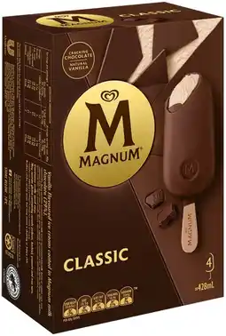 IGA Streets Magnum 4 Pack or Mini 6 Pack Ice Creams Selected Varieties offer