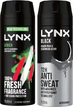 IGA Lynx Antiperspirant or Deodorant Body Spray 165mL Selected Varieties offer