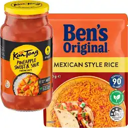 IGA Ben's Original Rice 240‑250g or KanTong Cooking Sauce 485‑520g Selected Varieties offer