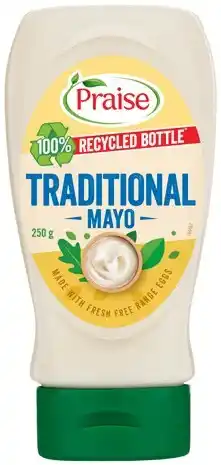 IGA Praise Traditional Squeeze Mayo 250‑280g Selected Varieties offer