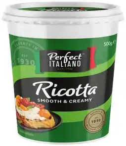 IGA Perfect Italiano Ricotta 500g Selected Varieties offer