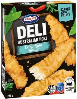 IGA Birds Eye Deli Fish Fillets 250g or Light & Crispy Prawns 225g Selected Varieties offer