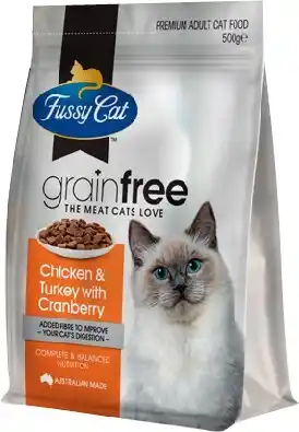 IGA Fussy Cat Grain Free Dry Cat Food 500g Selected Varieties offer