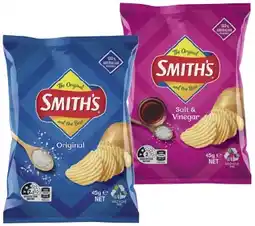 IGA Smith’s Chips 45g, Twisties 45g or Doritos Corn Chips 45g Selected Varieties offer